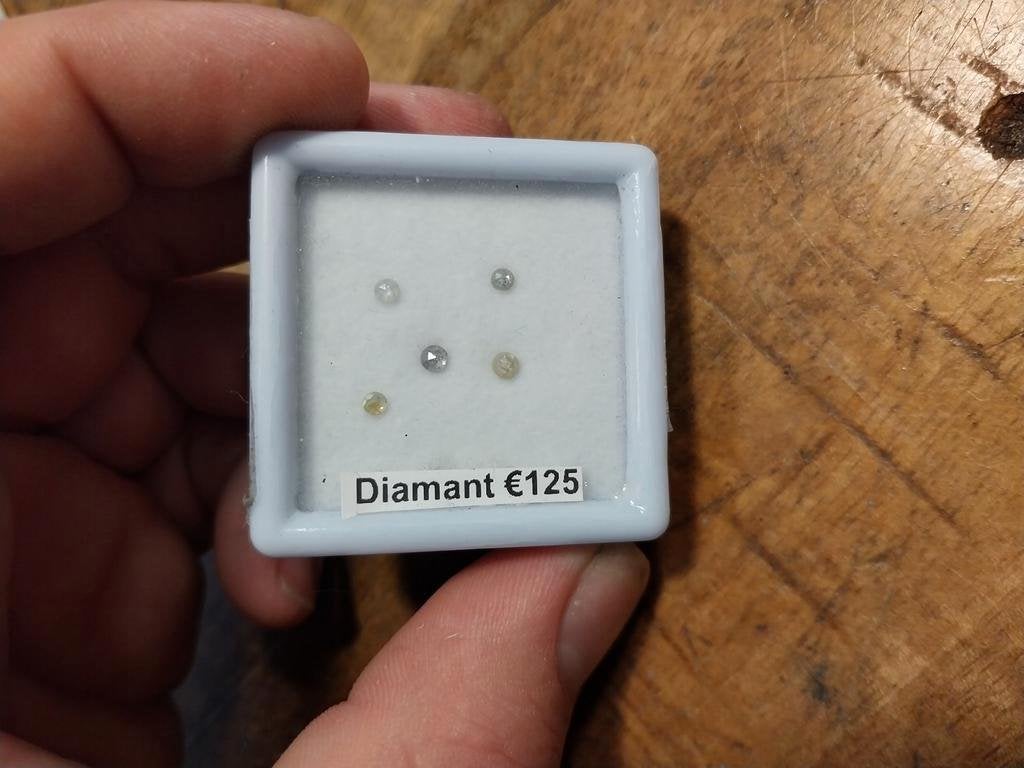 5 roos geslepen diamanten antiek, Sieraden, Tassen en Uiterlijk, Edelstenen, Ophalen of Verzenden