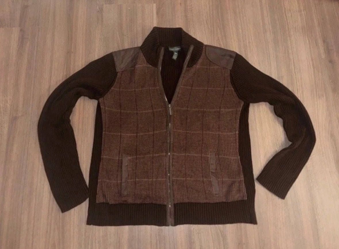 Vintage Lauren Jeans Co. vest met rits, Verzenden, Zo goed als nieuw, Maat 42/44 (L), Bruin