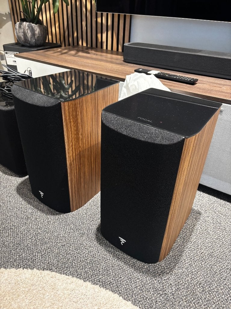 Focal Aria Evo X N1 Prime Walnut luidsprekers, Zo goed als nieuw, 120 watt of meer, Front, Rear of Stereo speakers, Ophalen