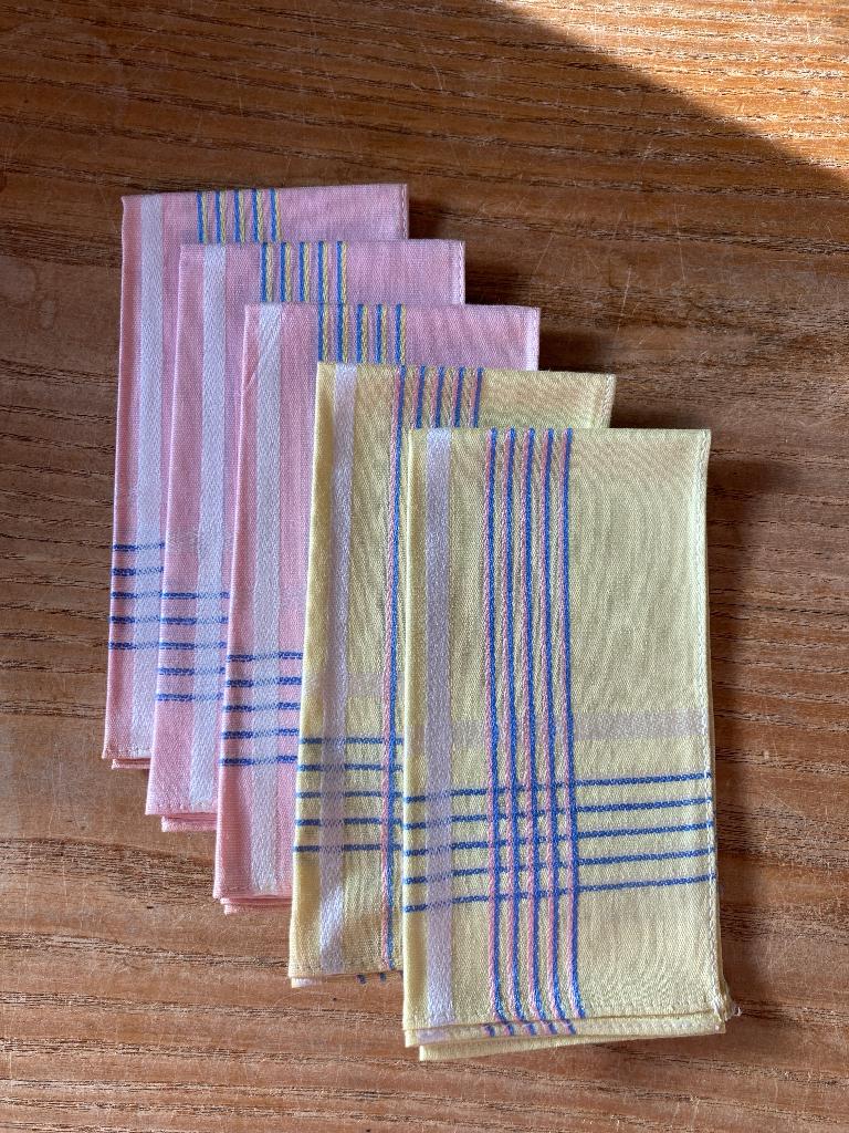 5 Vintage dames zakdoekjes dameszakdoek zakdoeken - nieuw, Ophalen of Verzenden