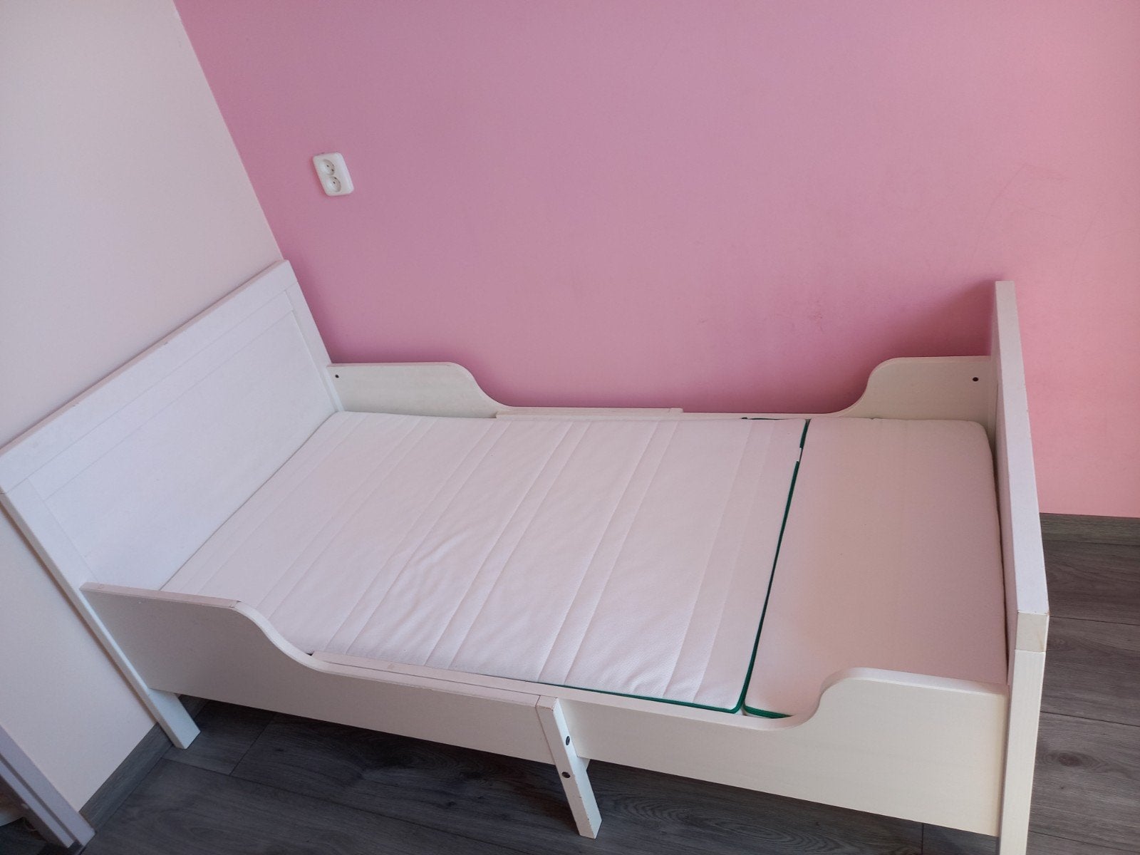 IKEA Sundvik uitschuifbaar kinderbed met lattenbodem, Eenpersoons, Wit, 80 cm, 200 cm