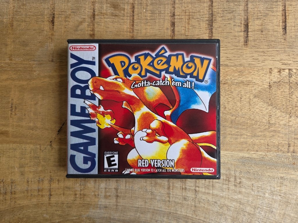 Pokemon Red Custom Game Case (Nintendo GameBoy Display Case), Spelcomputers en Games, Games | Nintendo Game Boy, 1 speler, Nieuw