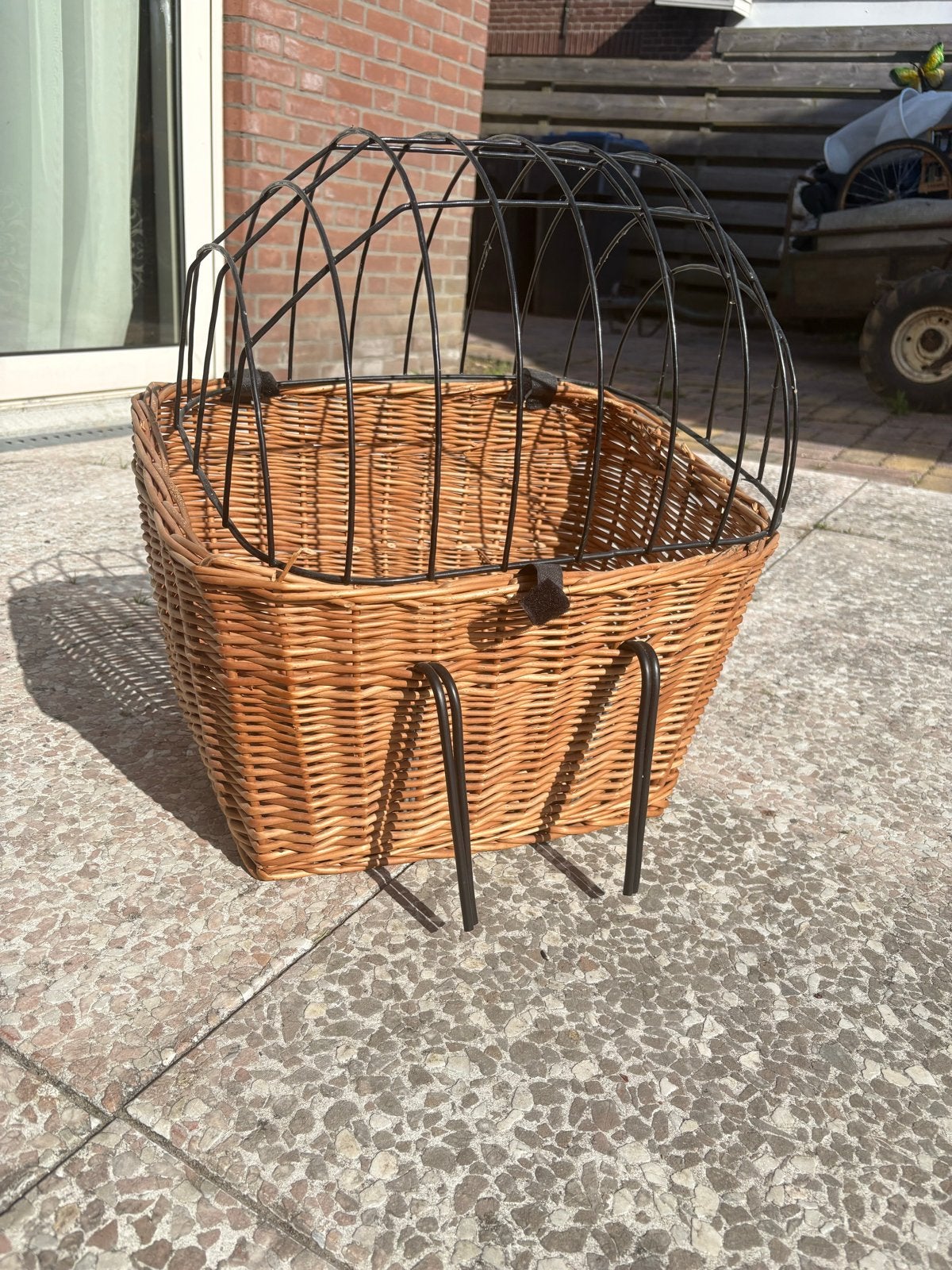 Rotan fietsmand met stuurbevestiging (alleen ophalen!), Ophalen, Gebruikt, Fietsmand, Stuurbevestiging