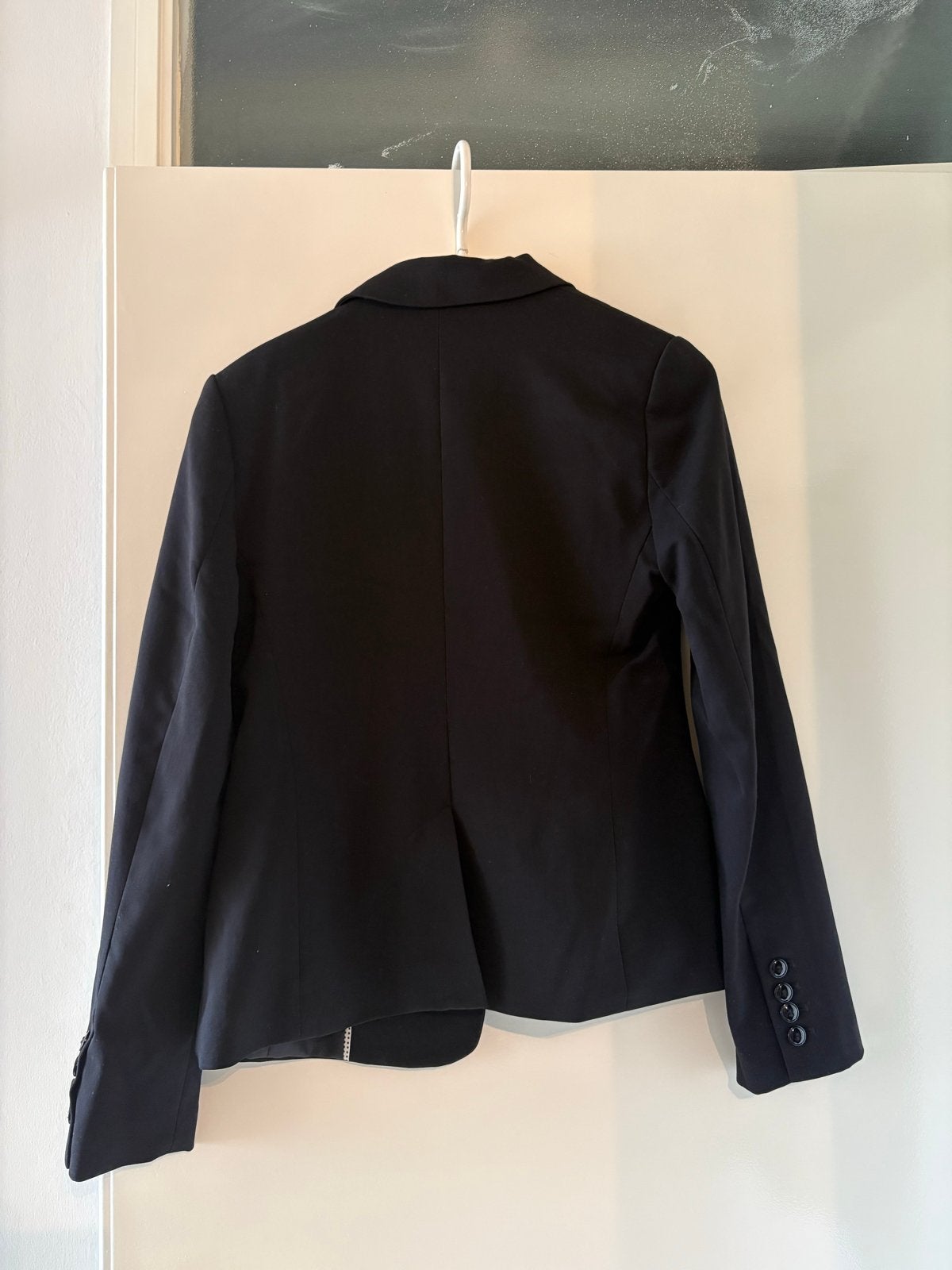 H&M Zwart Zakelijk Pak: Blazer, Jurk & Broek Maat 36/38, Ophalen, Zwart, Zo goed als nieuw, Maat 36 (S)