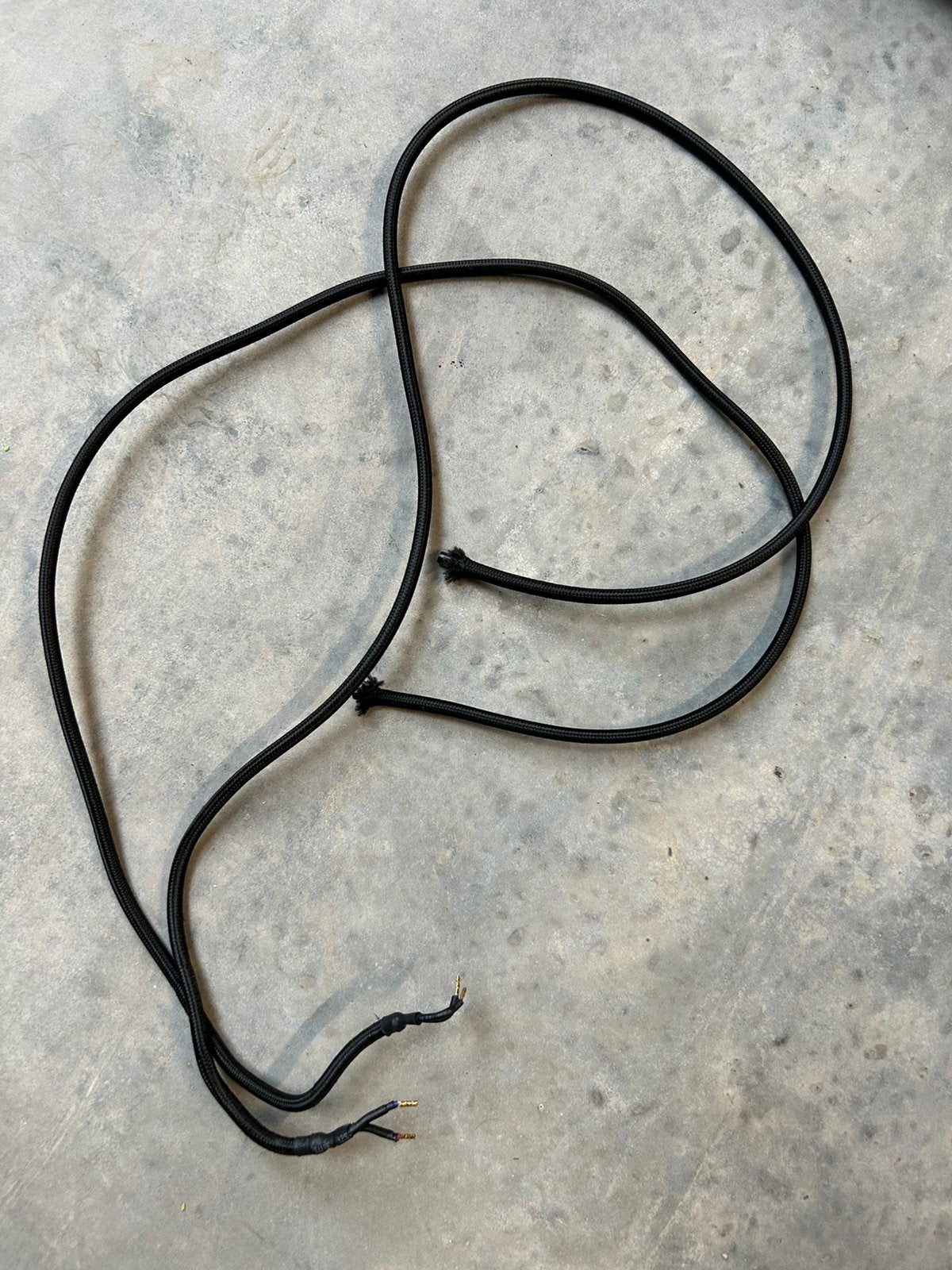 Lampsnoer zwart gestoffeerd 2-aderig 2x 90 cm, Ophalen of Verzenden, Nieuw, Kabel of Snoer
