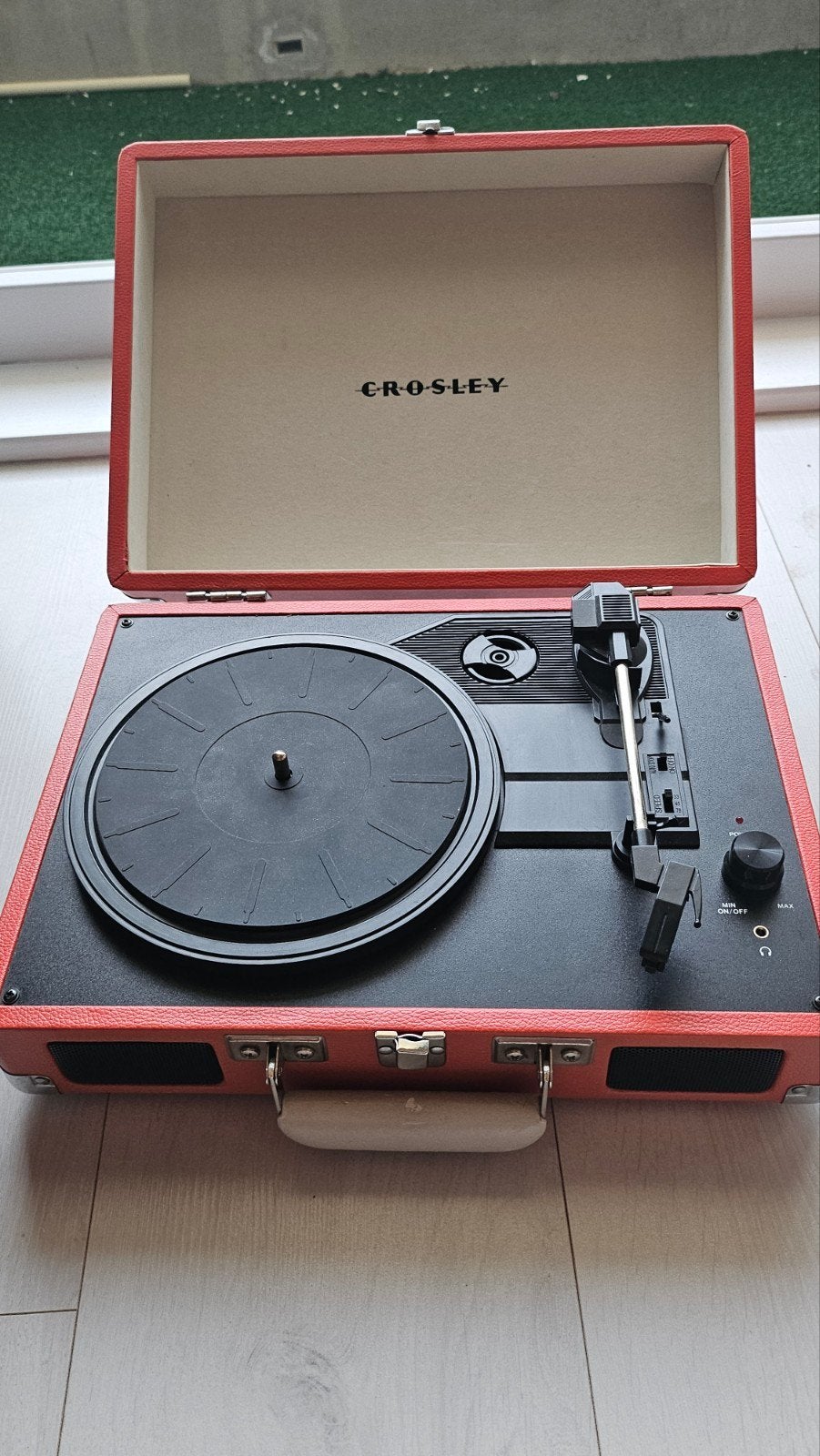 Oranje platenspeler Crosley Cruiser CR8005A-OR, Ophalen, Gebruikt, Platenspeler, Overige merken