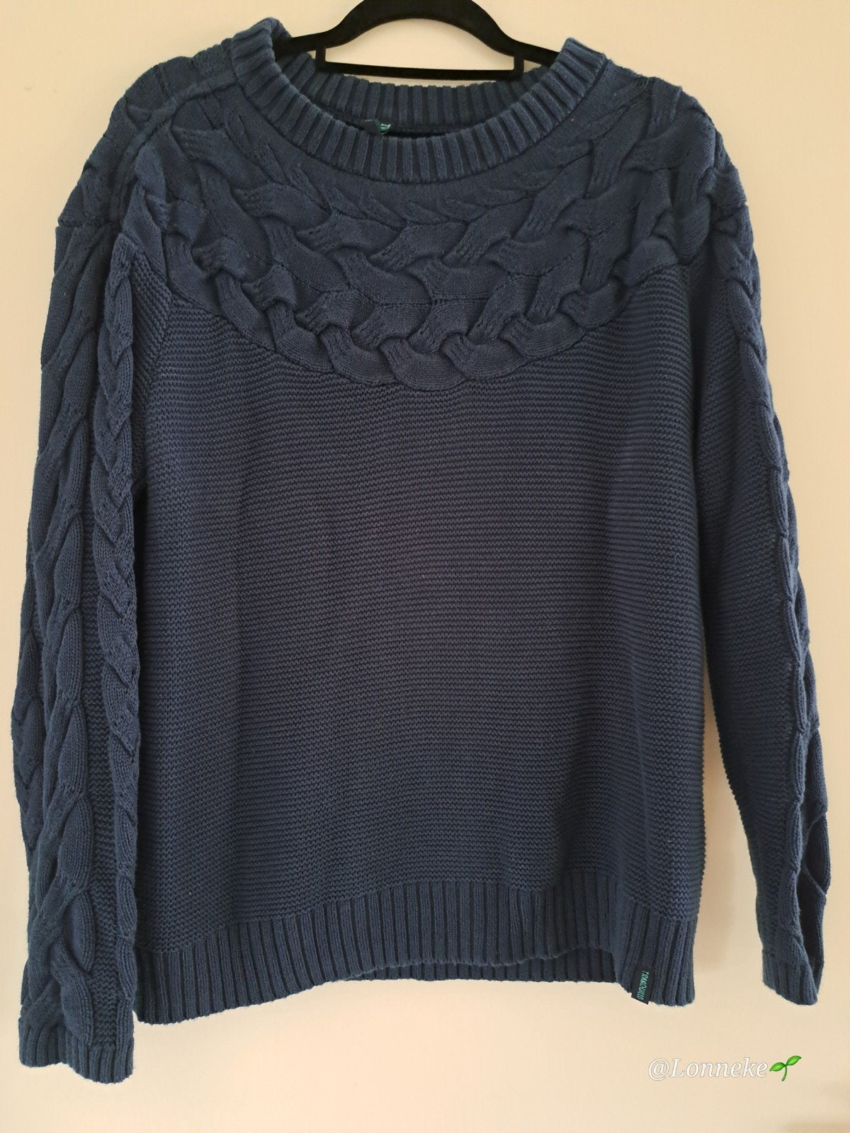 Tranquillo donkerblauwe trui, maat M, 100% biologisch katoen, Kleding | Dames, Maat 38/40 (M), Blauw, Ophalen of Verzenden, Zo goed als nieuw