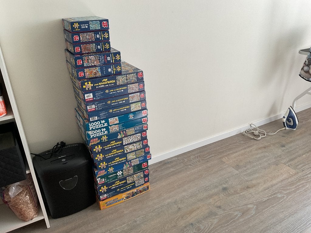 Puzzels jan van haasteren, Ophalen, 500 t/m 1500 stukjes, Gebruikt, Legpuzzel