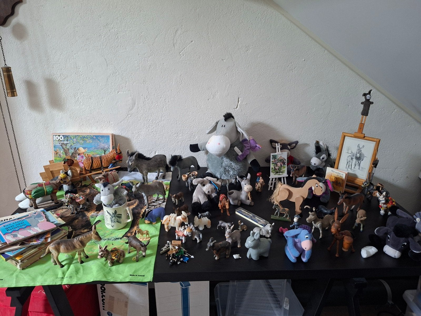 Grote verzameling ezels: beeldjes, knuffels en meer, Ophalen, Gebruikt, Boerderijdier, Beeldje of Figuurtje