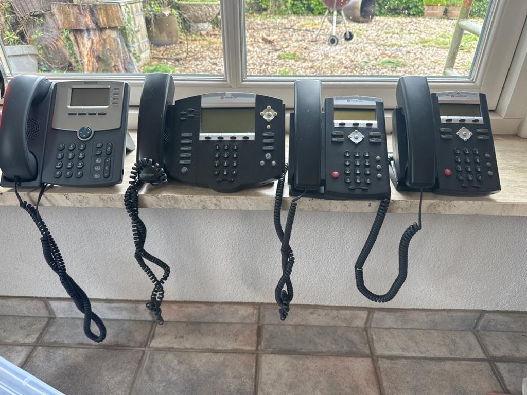 Partij van 4 Polycom IP-telefoons, Ophalen of Verzenden, Zo goed als nieuw