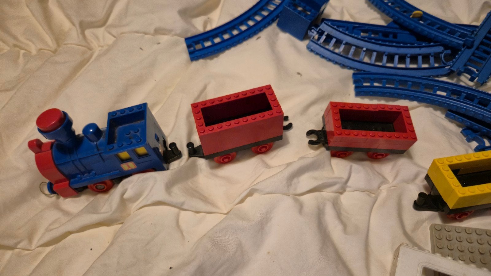 LEGO trein met rails en wagons, Ophalen, Gebruikt, Duplo, Inclusief accessoires