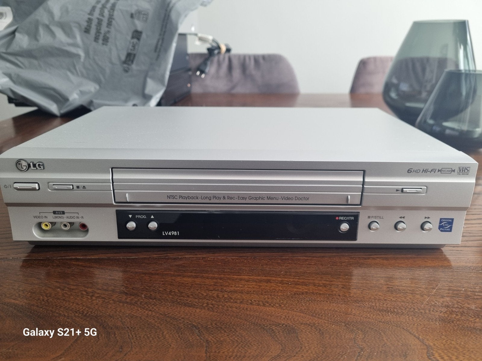 LG LV4981 VHS-speler/recorder - 6HD Hi-Fi NICAM, Audio, Tv en Foto, Ophalen of Verzenden, Gebruikt, VHS-speler of -recorder