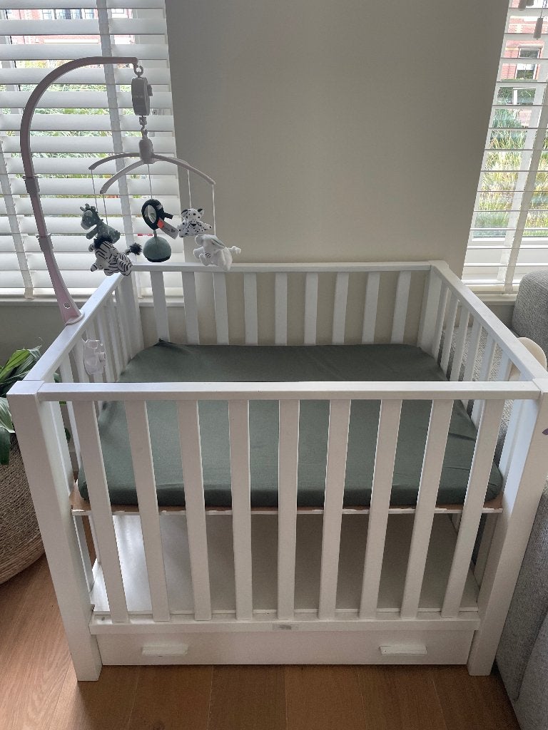 Witte Box baby, Kinderen en Baby's, Boxen, Ophalen, Zo goed als nieuw, Vierkant, Boxkleed