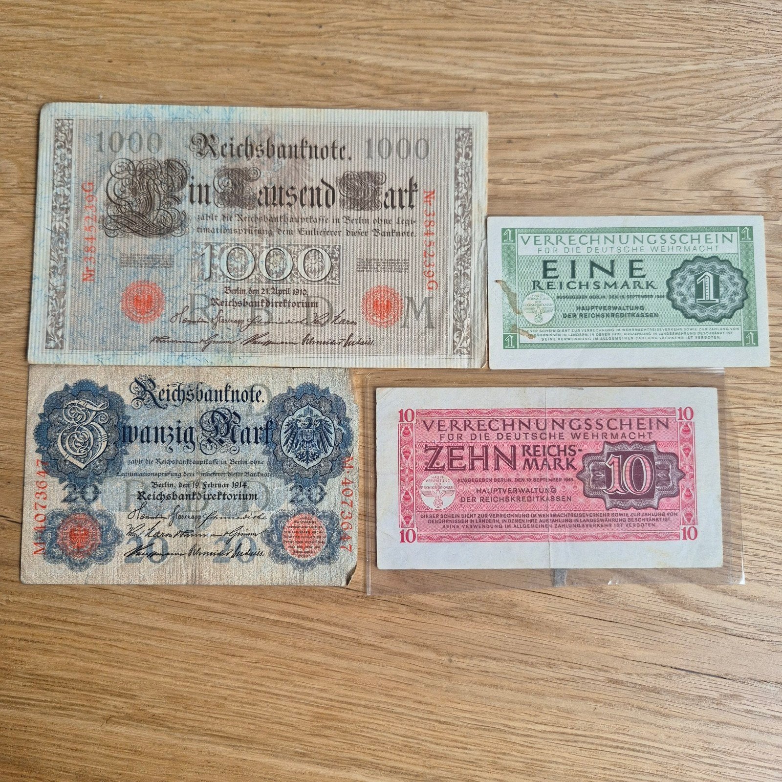 Duitse bankbiljetten - Set van 4 historische biljetten, Ophalen of Verzenden, Duitsland, Setje