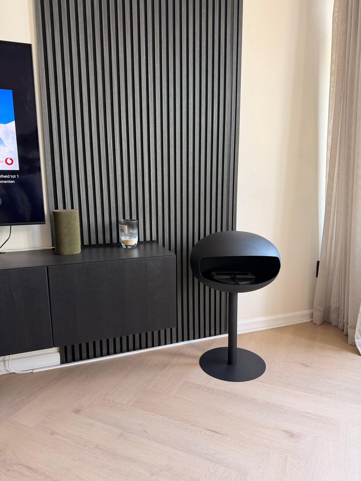 Stijlvolle Vrijstaande Bio Ethanol Haard - Zwart Design, Ophalen of Verzenden, Zo goed als nieuw, Vrijstaande haard, Overige soorten