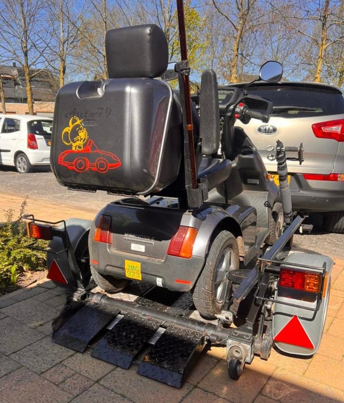 Van Vossen airtrailer voor scootmobiel aanhanger zakbaar, Ophalen, Zo goed als nieuw
