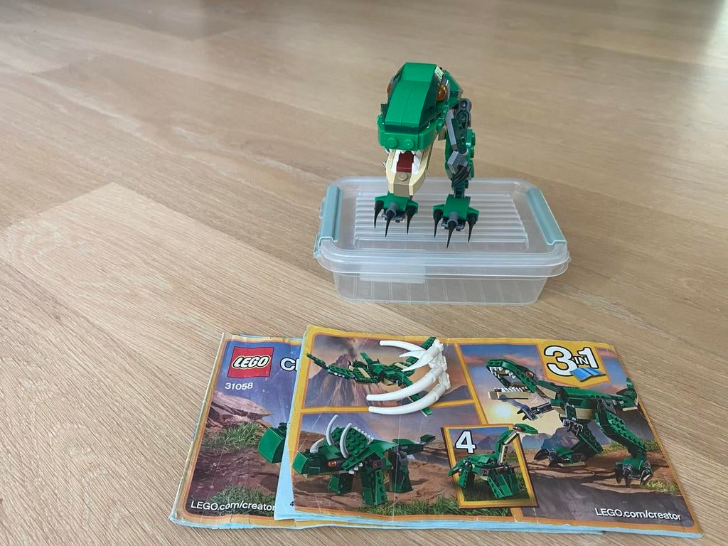 LEGO Creator 31058 Groene Dinosaurus 3-in-1, Ophalen of Verzenden, Zo goed als nieuw, Overige merken