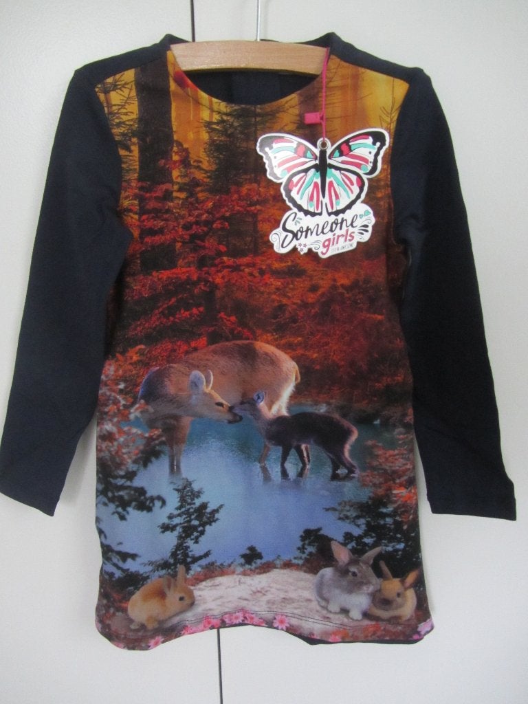 Nieuw jurkje met hertje Someone maat 98, Ophalen of Verzenden, Nieuw, Meisje, Jurk of Rok