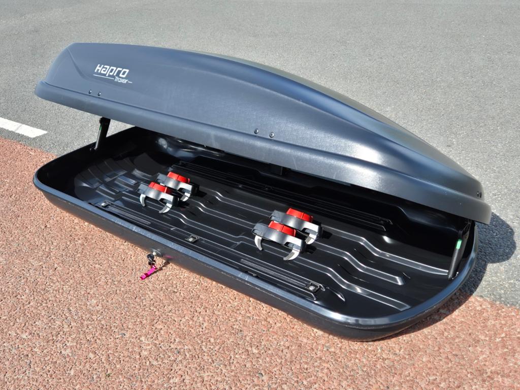 Zeer mooie grote Hapro Traxer 6.6 CARBON dakkoffer skibox, Ophalen of Verzenden, Zo goed als nieuw