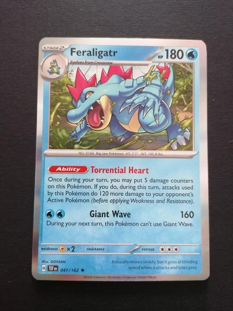 Feraligatr - Holofoil Temporal Forces 041/162 - Pokémon, Ophalen of Verzenden, Zo goed als nieuw, Foil