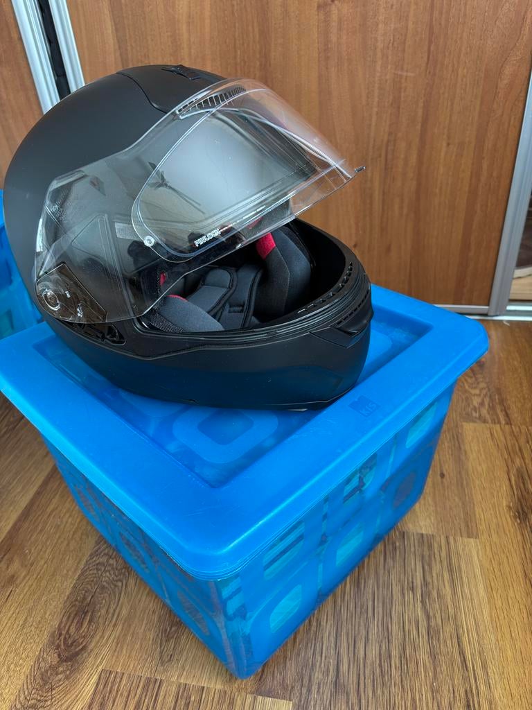 Zwarte systeemhelm maat M, Motoren, Kleding | Motorhelmen, M, Systeemhelm, Heren, Tweedehands