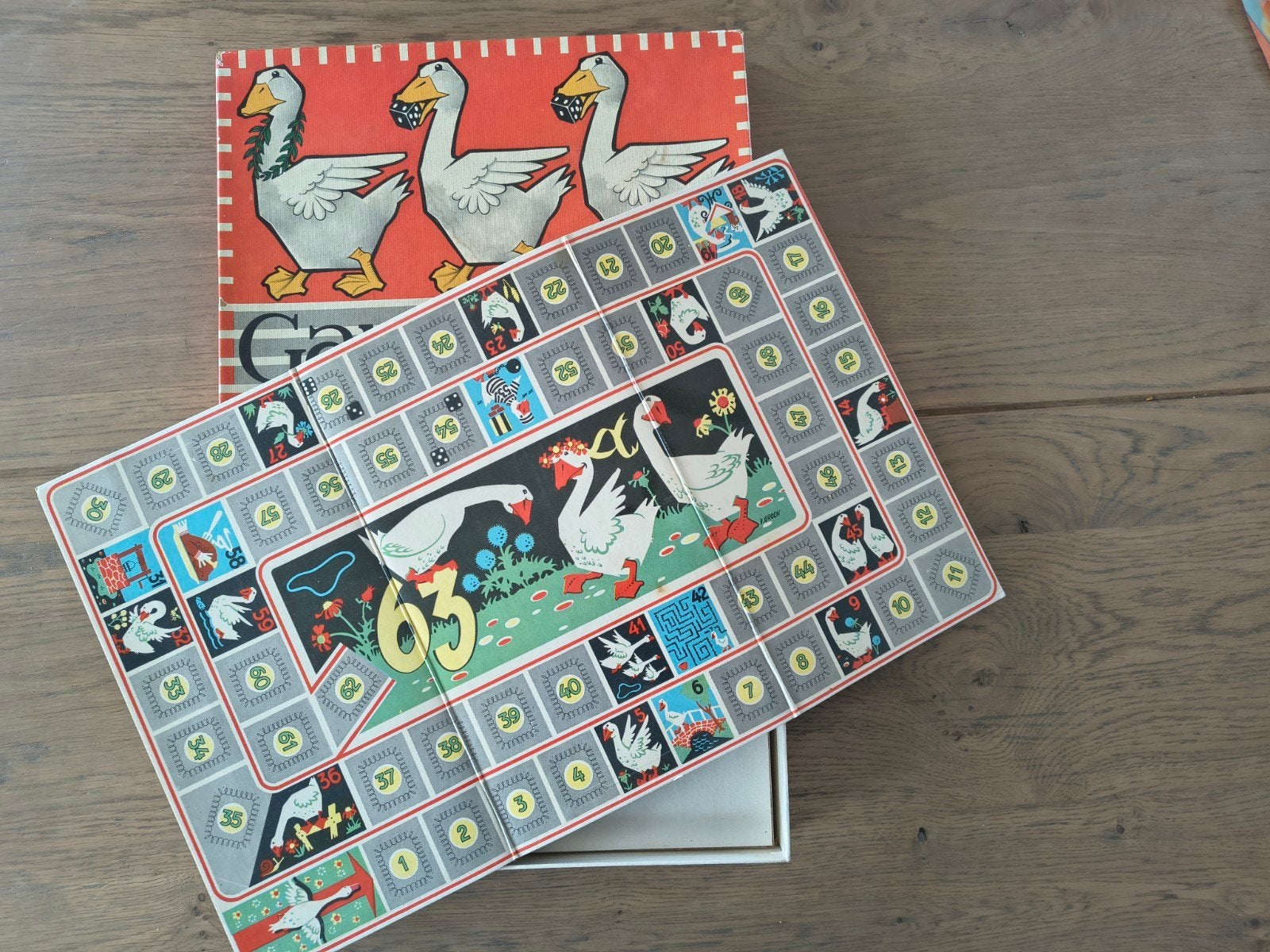 Foto 3 van Vintage Ganzenbord spel - Compleet en in goede staat