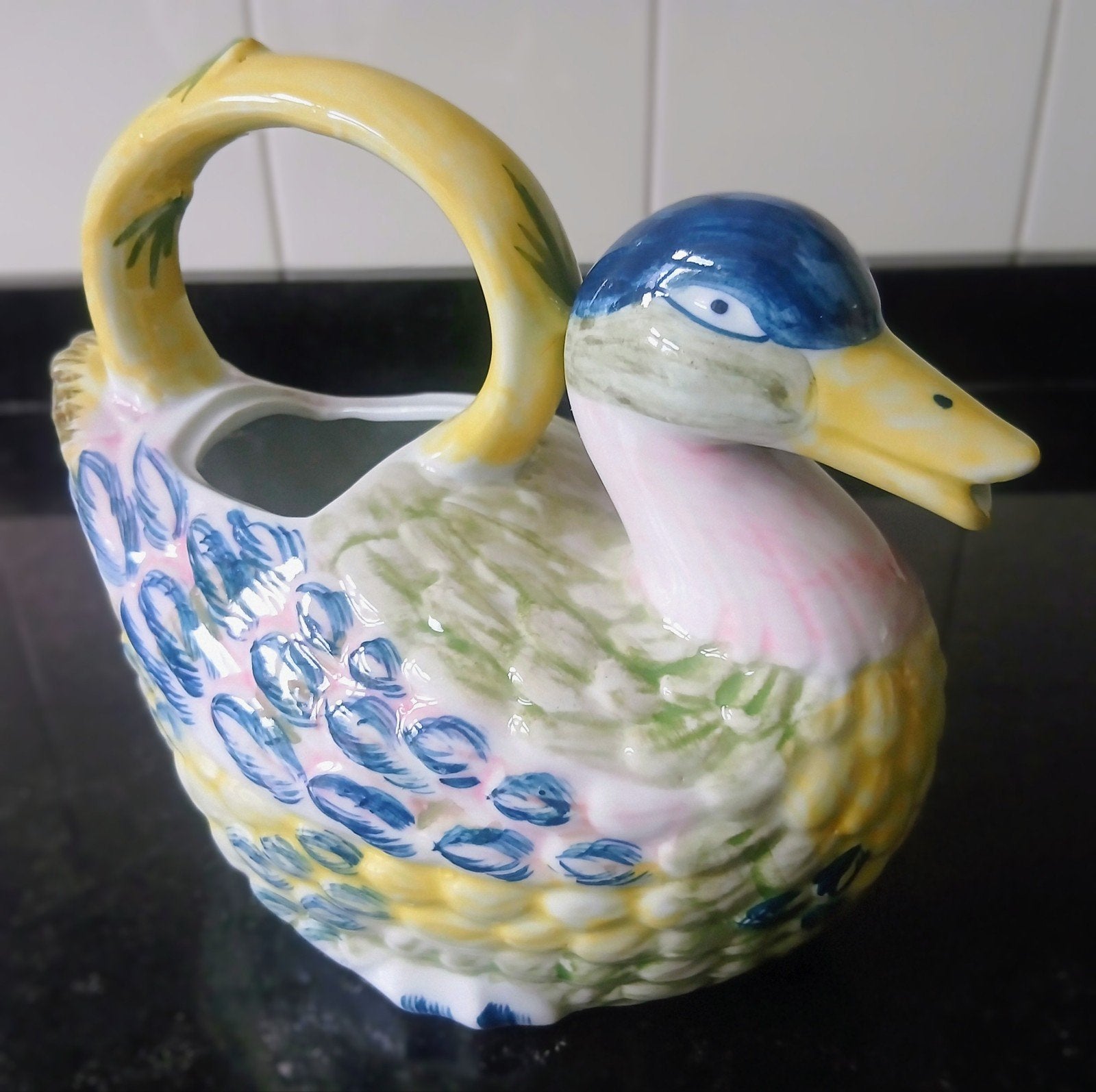 Vintage keramieken gieter in de vorm van een eend, Ophalen of Verzenden