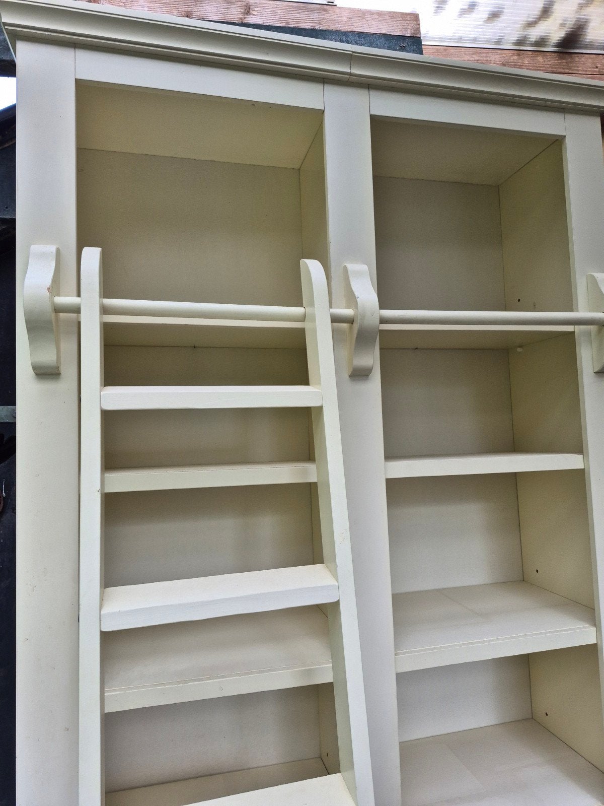 Boekenkast met ladder, Huis en Inrichting, Met plank(en), Gebruikt, 100 tot 150 cm, 200 cm of meer