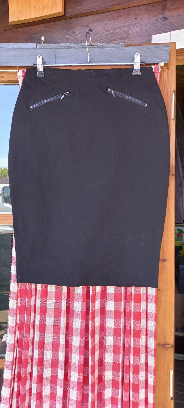 Primark zwarte kokerrok met ritsdetails, Maat 38/40 (M), Primark, Zwart, Ophalen of Verzenden