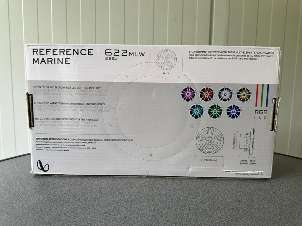 Infinity 622MLW 6.5 "2-way Marine Speakers - wit, Ophalen of Verzenden, Zo goed als nieuw