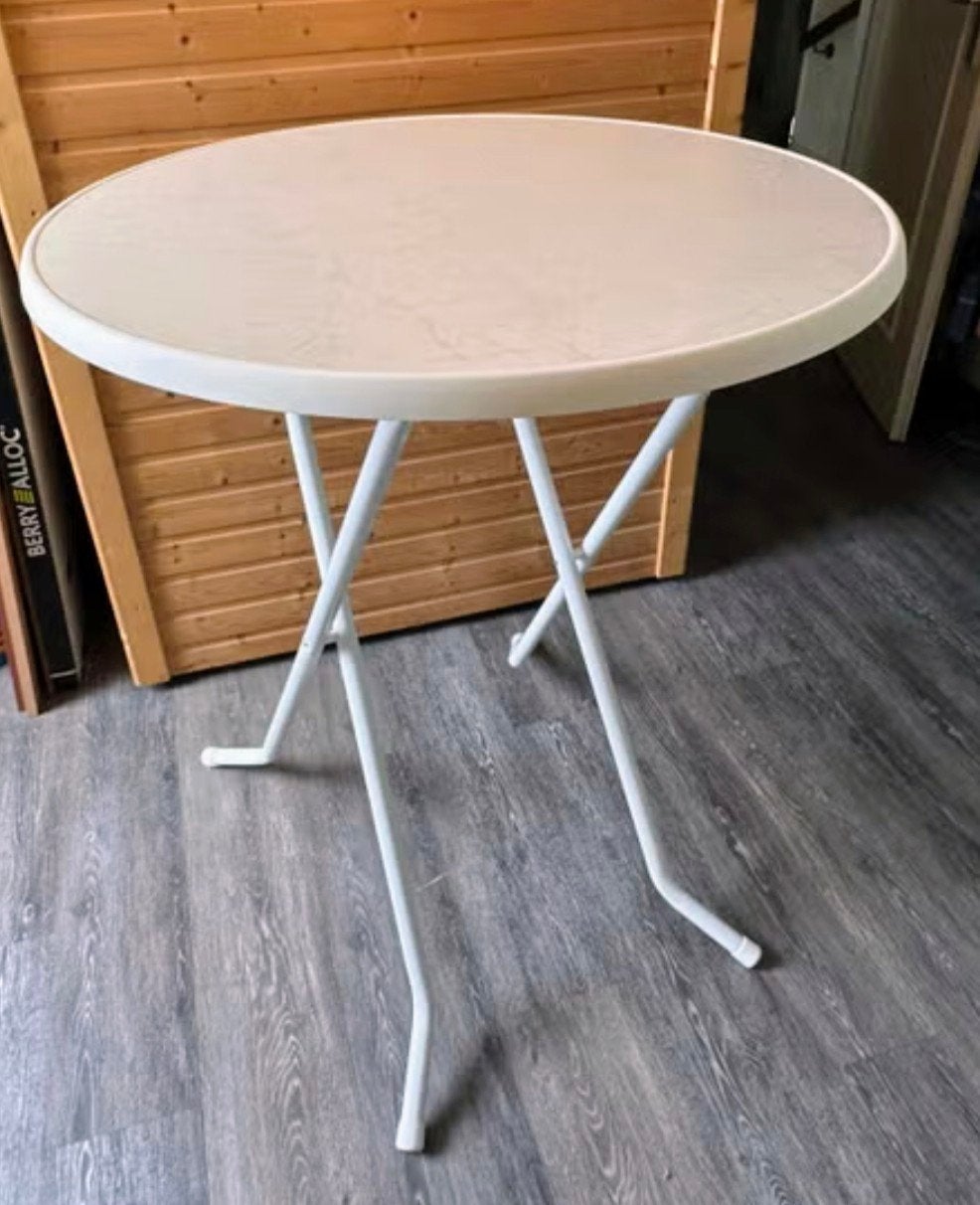 Handige opklapbare ronde tafel - 3 stuks, Ophalen, Minder dan 50 cm, Gebruikt, Rond