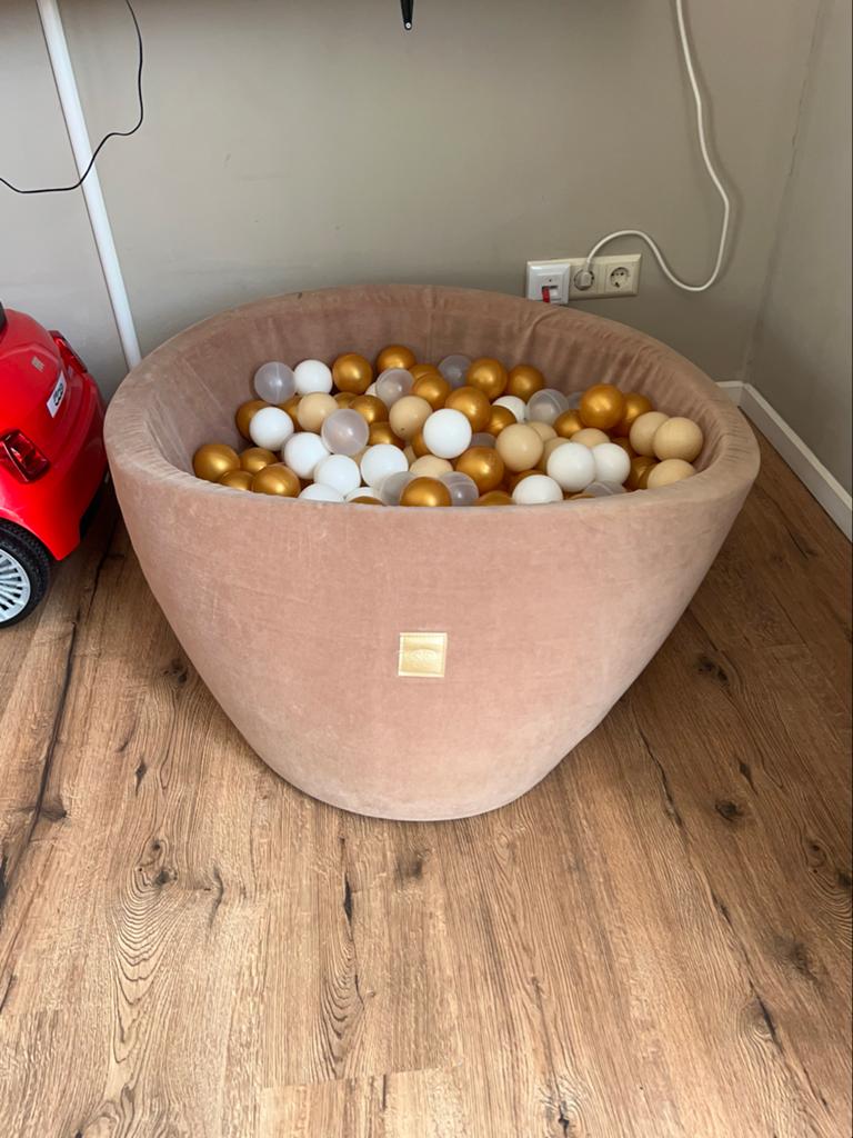 MeowBaby ballenbak met ballen - taupe beige, Ophalen, Gebruikt, Jongen of Meisje