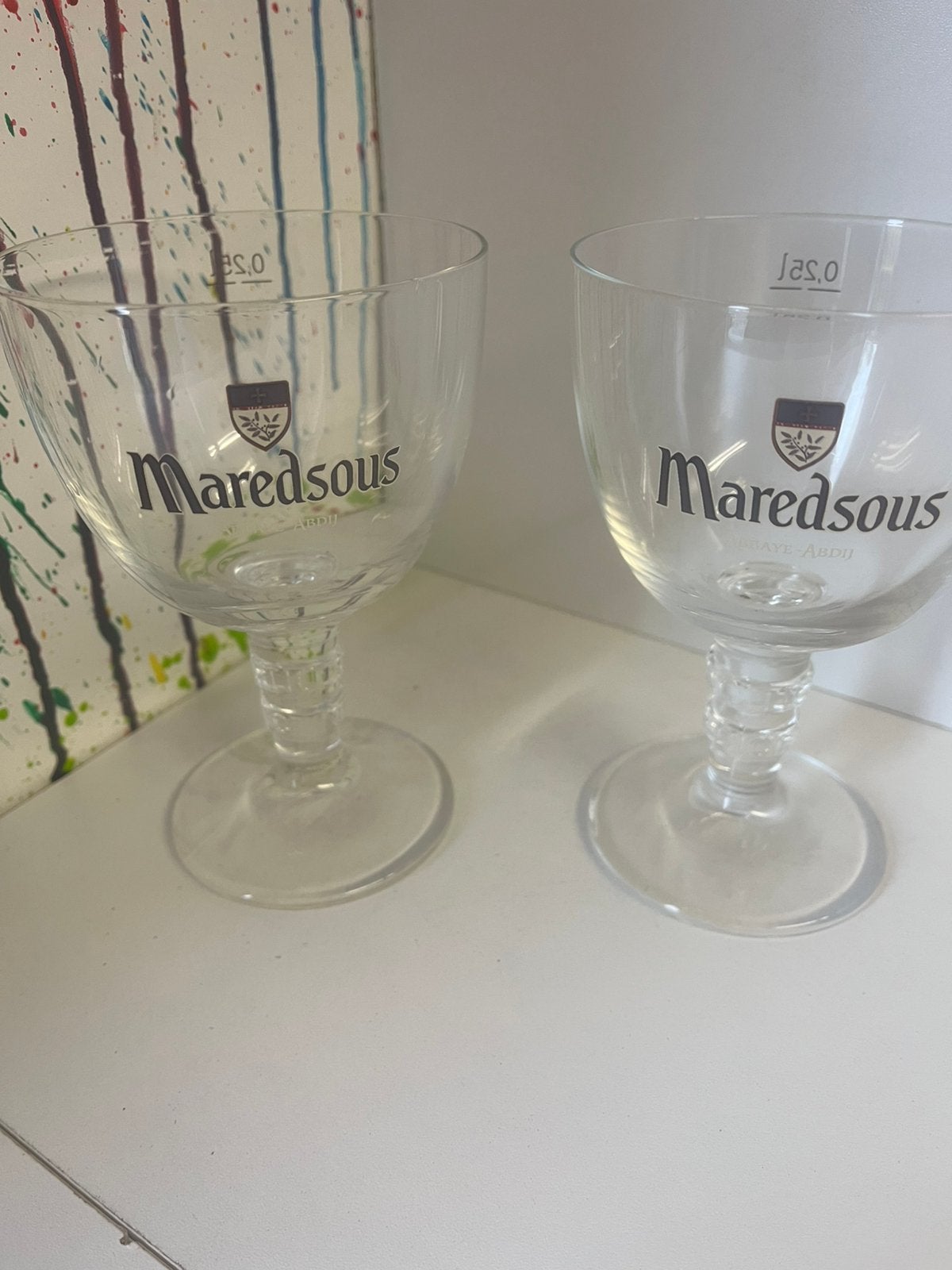 Maredsous bierglazen set van 6 glazen, Ophalen of Verzenden, Nieuw, Glas of Glazen, Overige merken