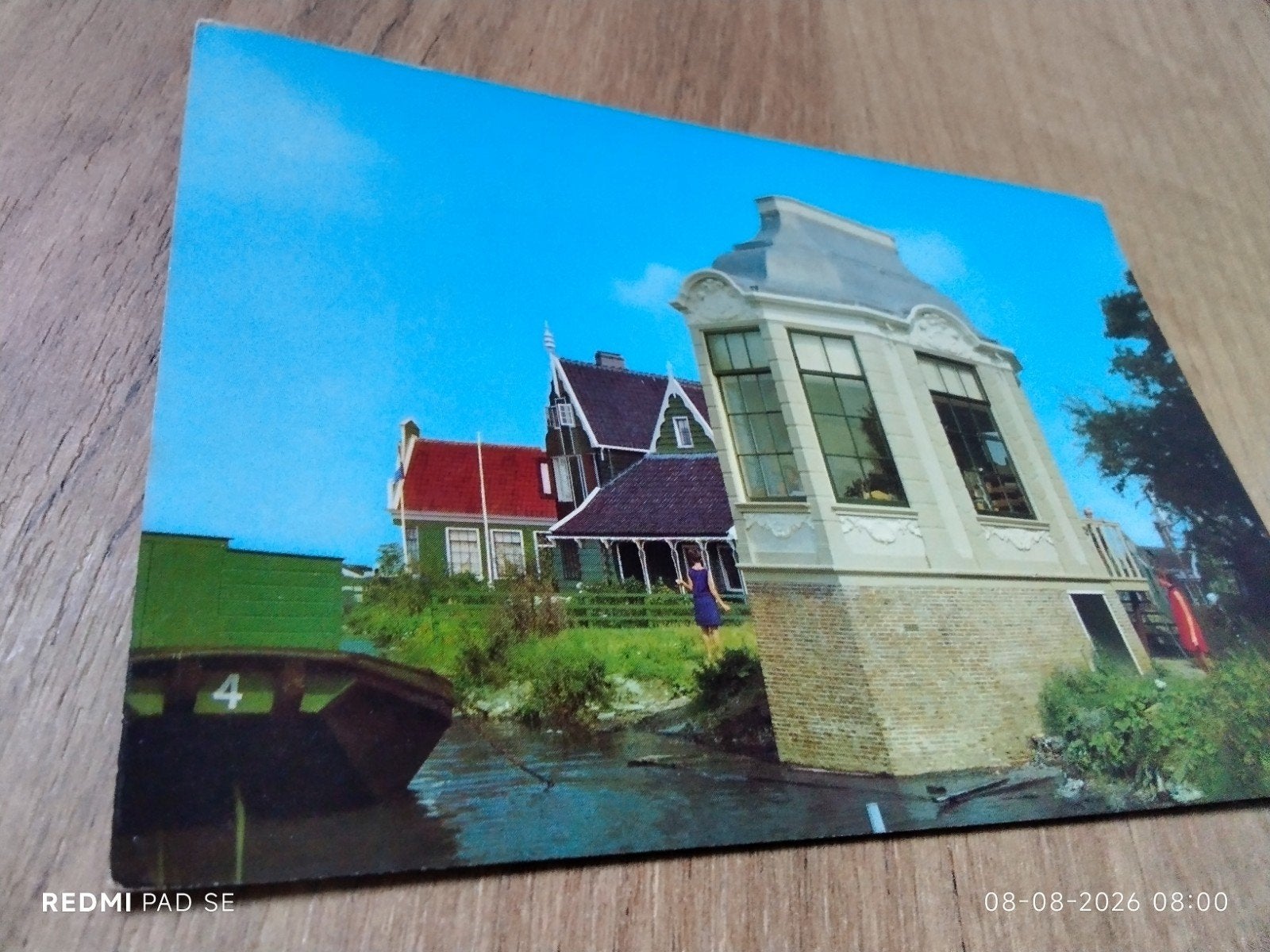 Vintage Ansichtkaart Zaanse Schans  theekoepel, Ophalen of Verzenden, 1960 tot 1980, Gelopen, Noord-Holland