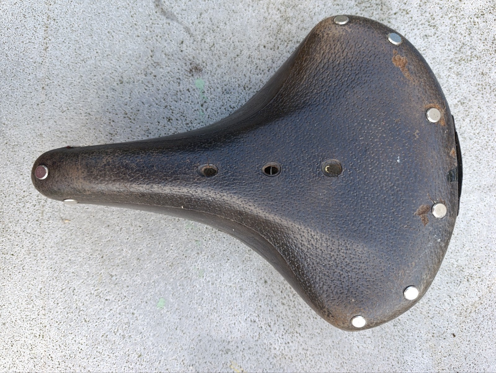 Vintage Leren brooks Fietszadel met Veren - Comfortabel & St, Gebruikt, Leer, Onbekend, Ophalen of Verzenden
