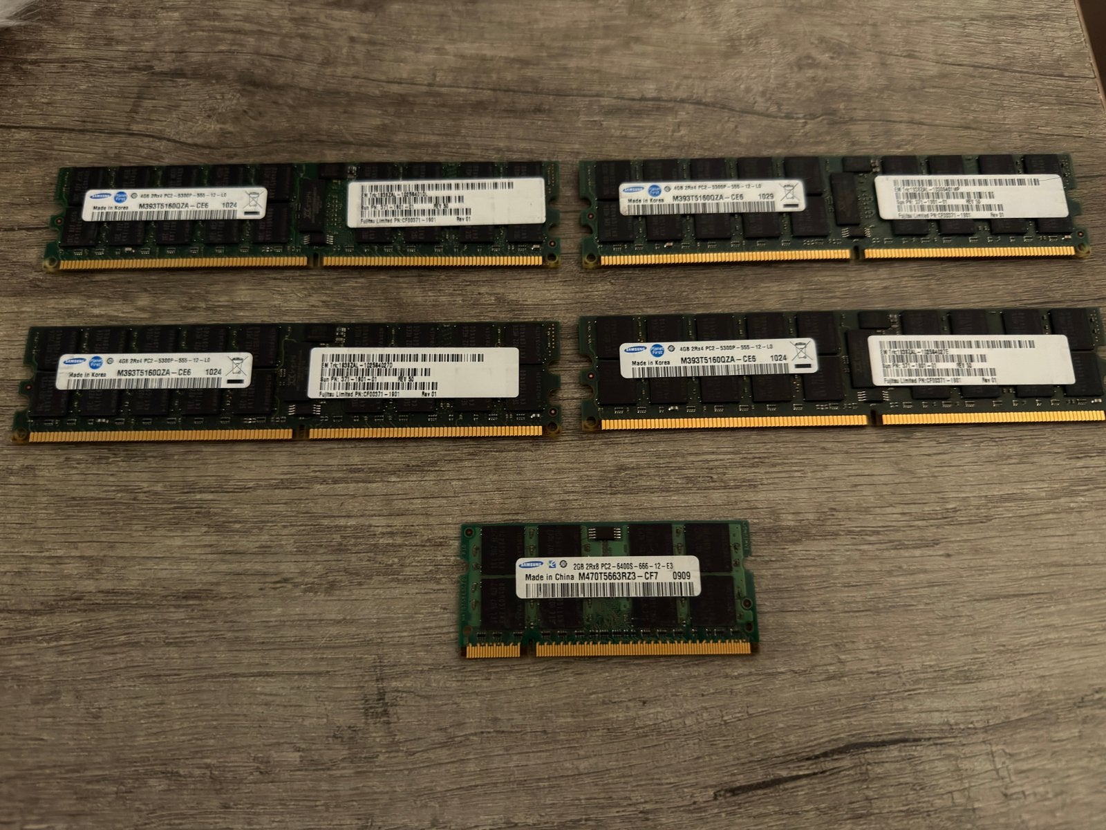 5x ram kaarten ddr3 4x 4gb 1x 2gb, DDR3, Ophalen of Verzenden, Zo goed als nieuw, Desktop