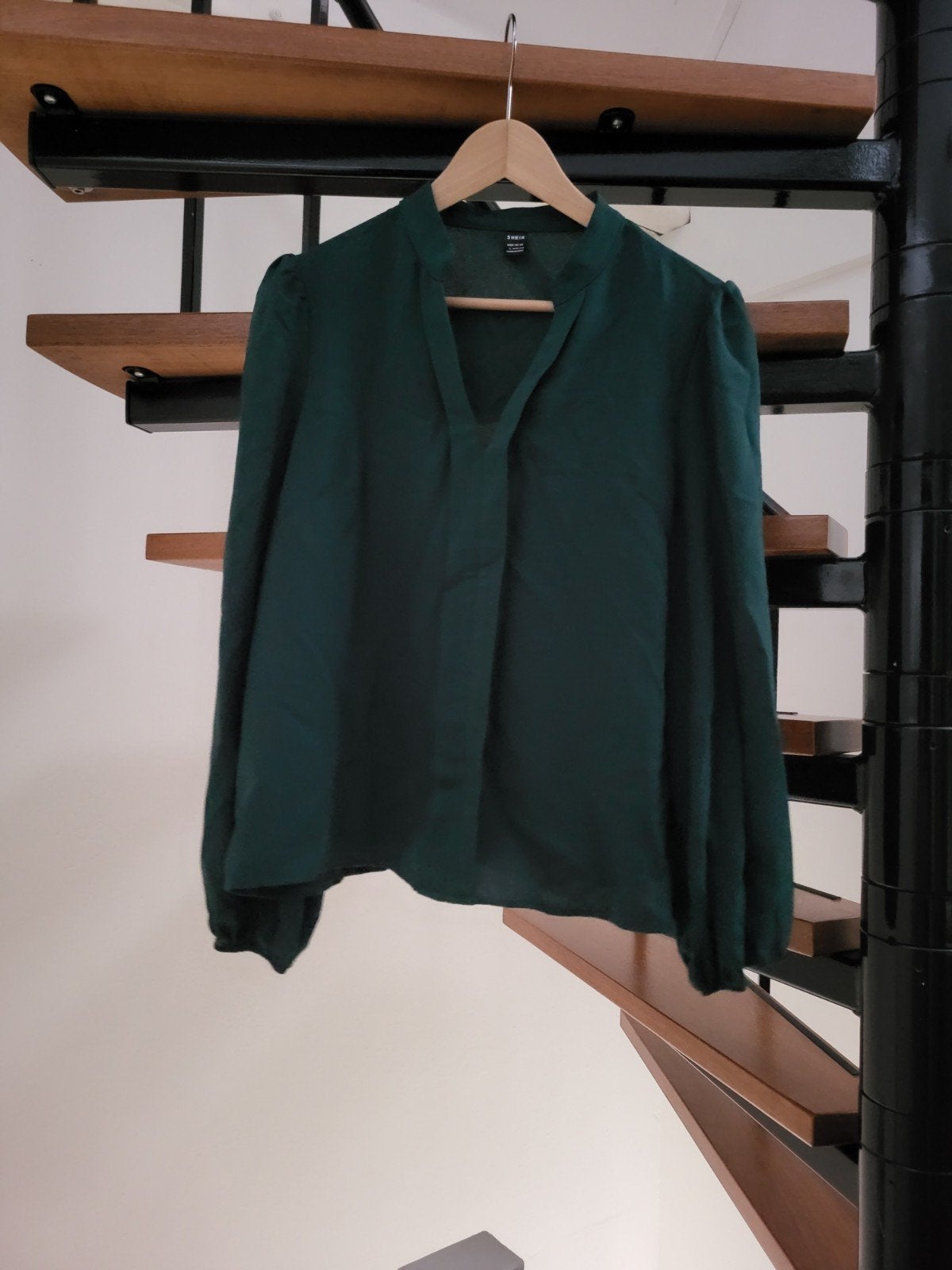 Nieuwe Donkergroene blouse met lange mouwen van Shein, Maat 42/44 (L), Nieuw, Ophalen of Verzenden, Groen