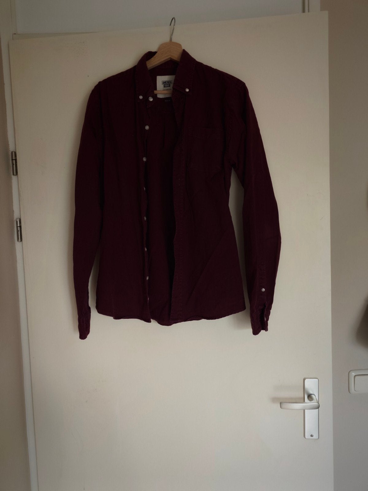 blouse overhemd America today heren M L wijnrood bordeaux, Ophalen of Verzenden, Zo goed als nieuw, Rood, Halswijdte 39/40 (M)