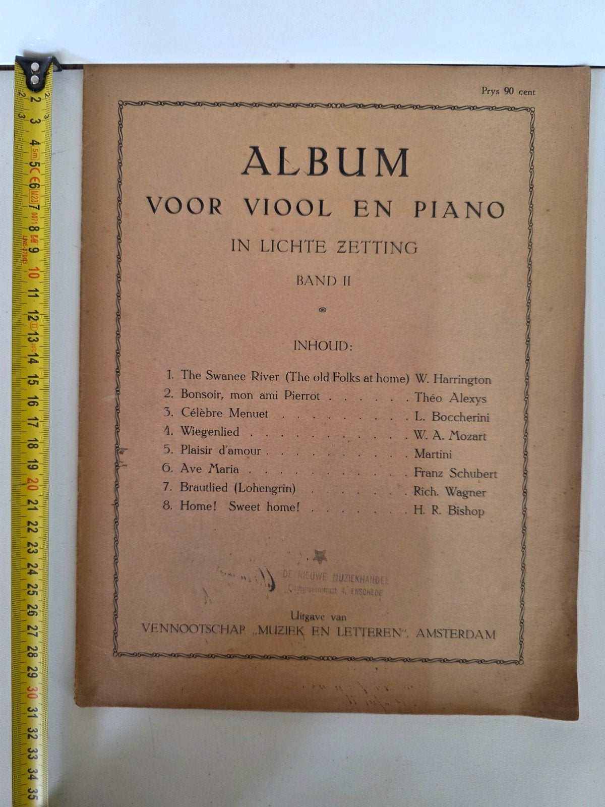 Album voor Viool en Piano in Lichte Zetting Band II, Muziek en Instrumenten, Bladmuziek, Gebruikt, Klassiek, Ophalen of Verzenden