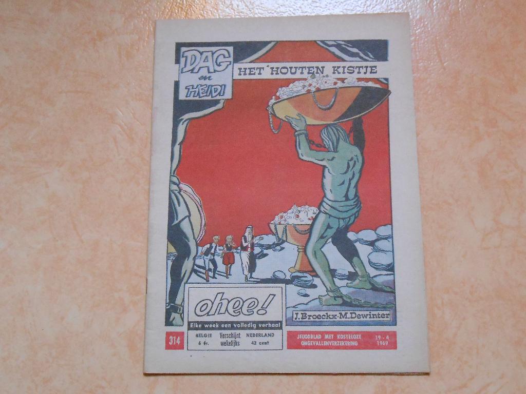 Ohee 314 Het houten kistje 1969., Eén stripboek, Nieuw, Ophalen of Verzenden, Jeff Broeckx