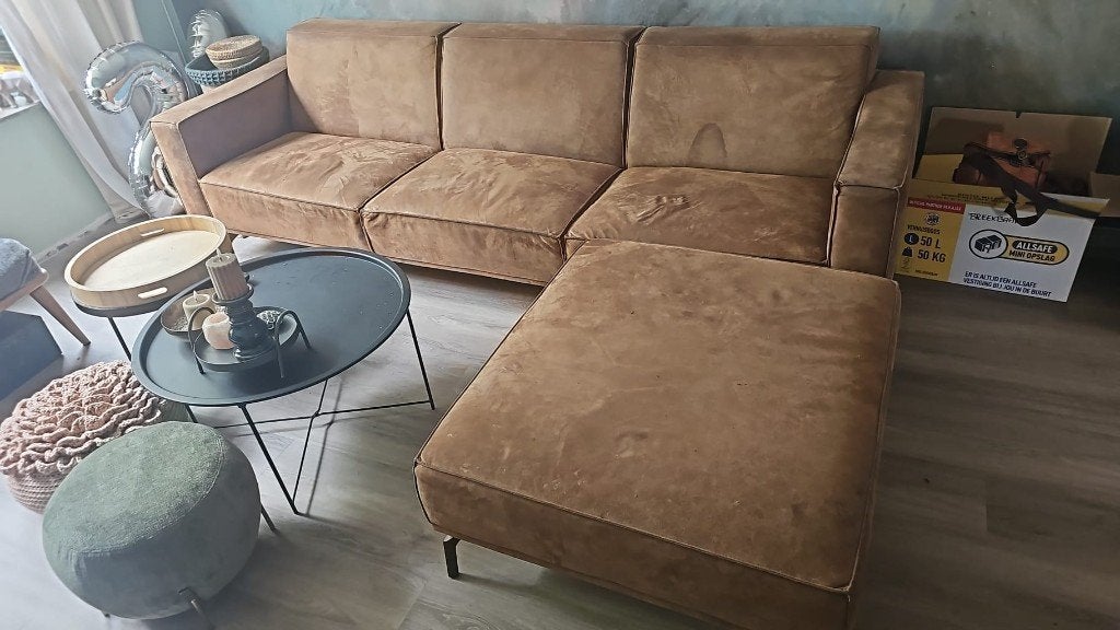 Bank, 3zits met hocker, Huis en Inrichting, Ophalen, 250 tot 300 cm, Gebruikt, Tweepersoons