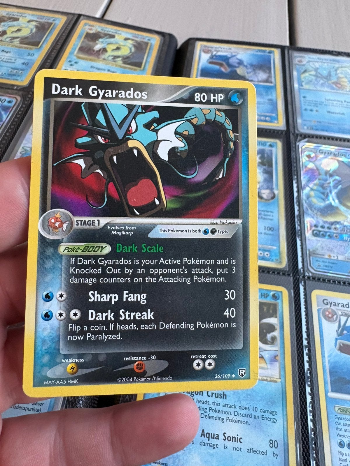Dark gyarados rocket returns, Ophalen of Verzenden, Zo goed als nieuw, Meerdere kaarten, Foil