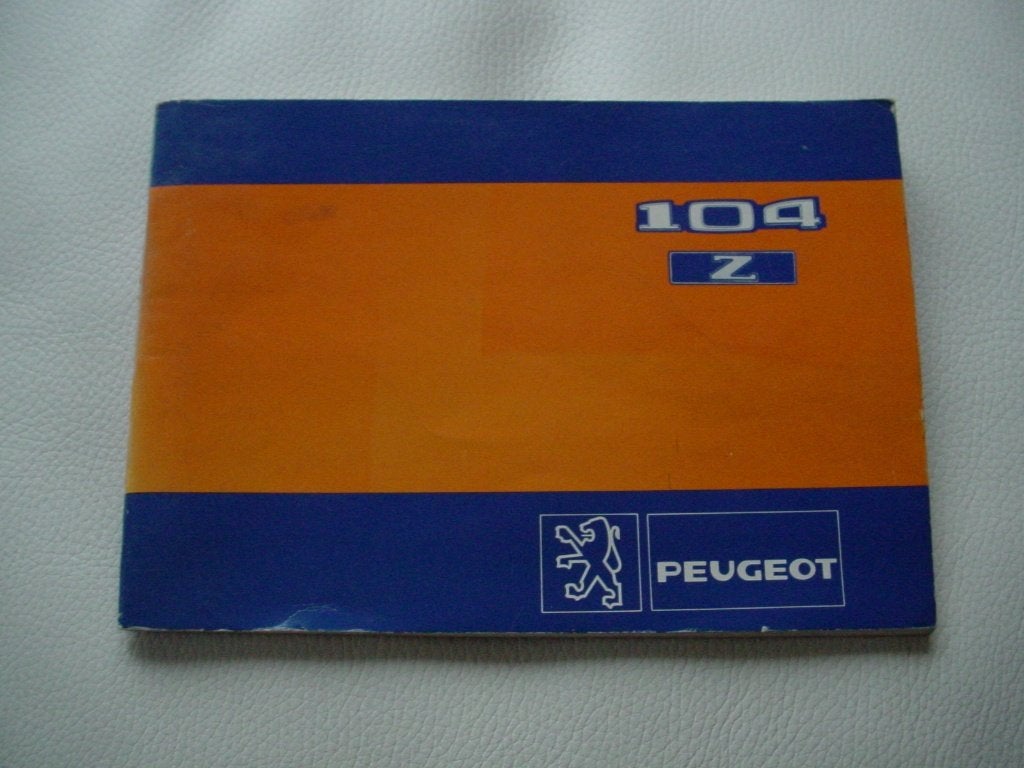 Instructieboekje Peugeot 104 Z (coupe) 3 verschillende, Ophalen of Verzenden