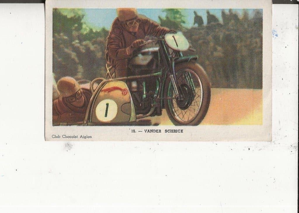 Motor met zijspan Van der Schrick Chocolat Aiglon, Ophalen of Verzenden, Ongelopen, Sport en Spel