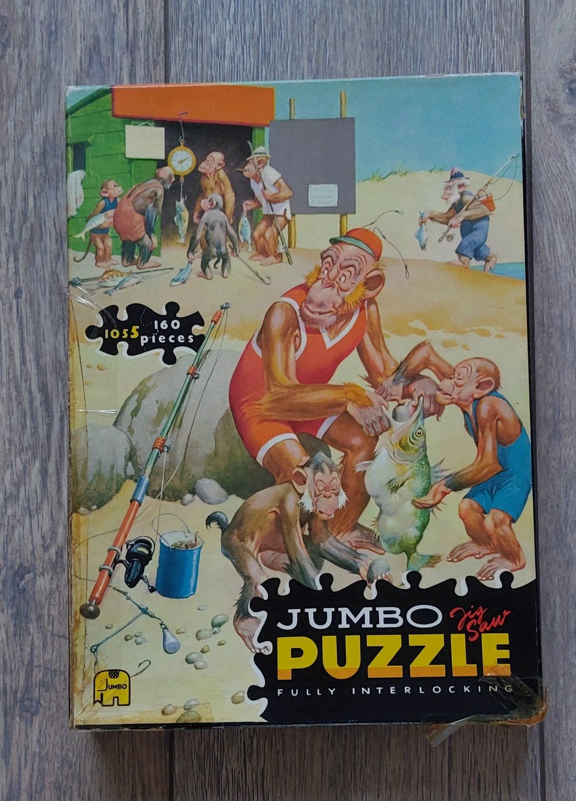 Vintage jumbo puzzel uit de jaren 60, Ophalen of Verzenden, Gebruikt