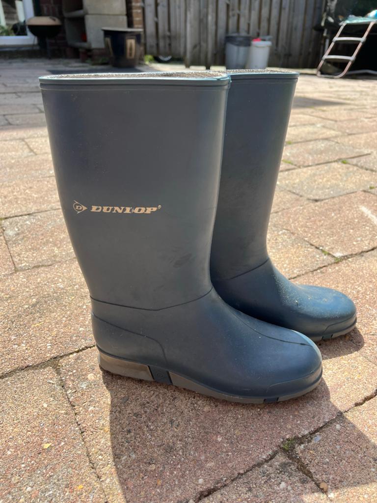 Dunlop Regenlaarzen - Maat 34, Ophalen, Gedragen, Blauw, Regenlaarzen
