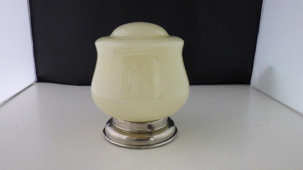 mooi gevormde vintage plafondlamp, Ophalen of Verzenden, Gebruikt, Glas