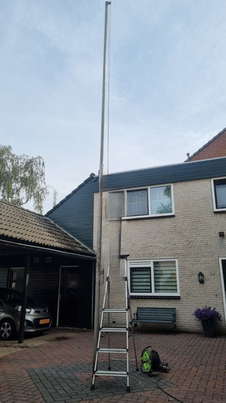 aluminium vlaggenmast, Diversen, Vlaggen en Wimpels, Ophalen, Gebruikt