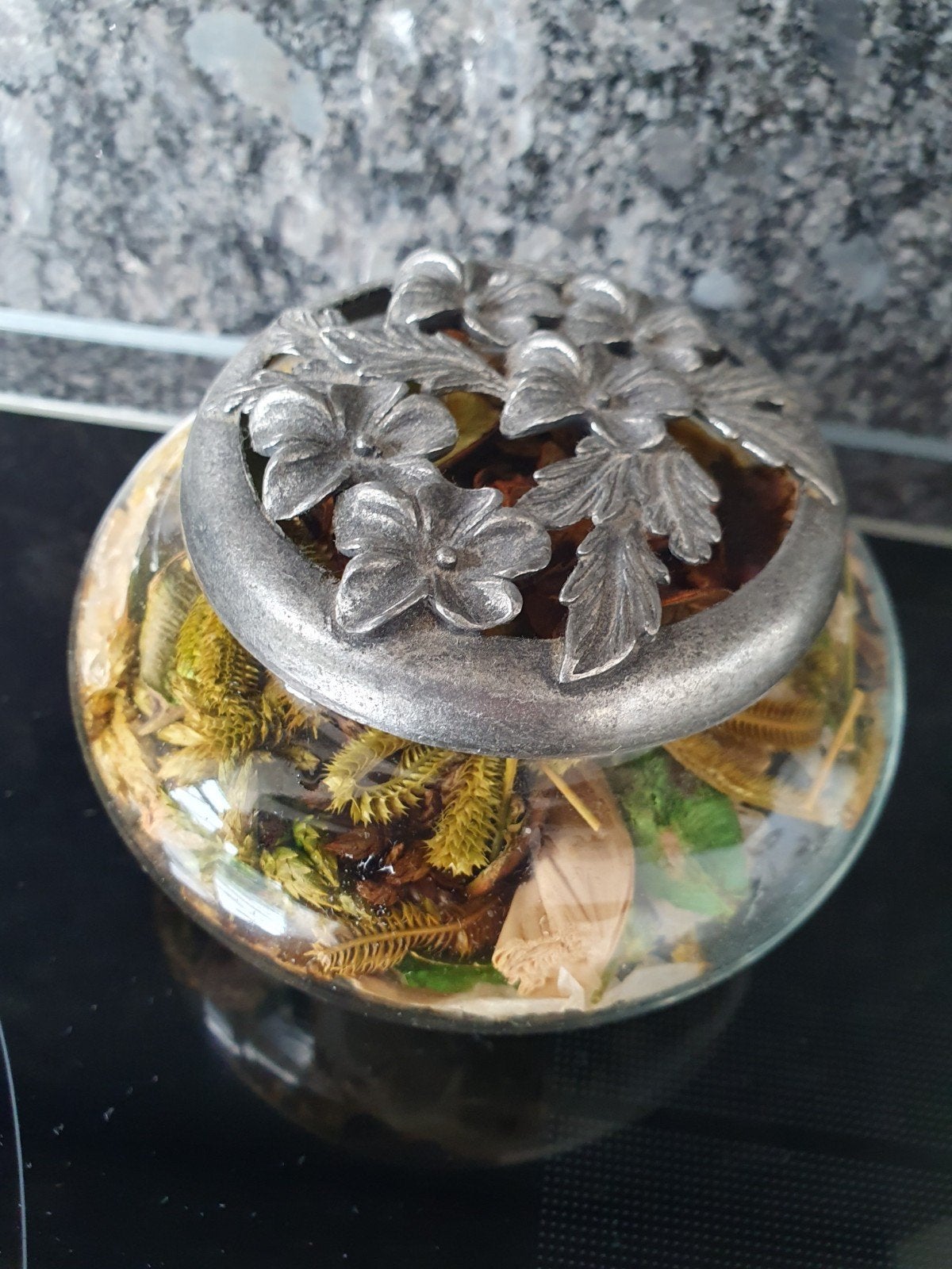 Prachtig tinnen potpourri potje van Mignon Pewter, Ophalen of Verzenden