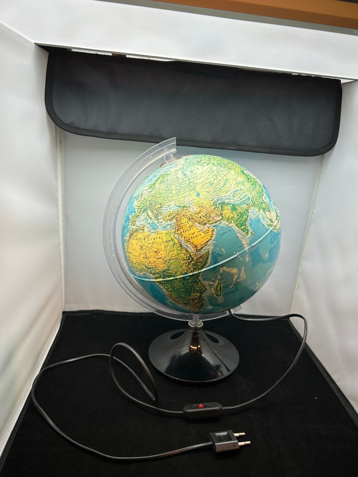 Vintage Tecnodidattica verlichte wereldbol 25cm - Italië, Ophalen, Zo goed als nieuw, 25 cm, Fysische wereldbol